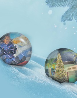 Snow Day and Tree Lighting banner